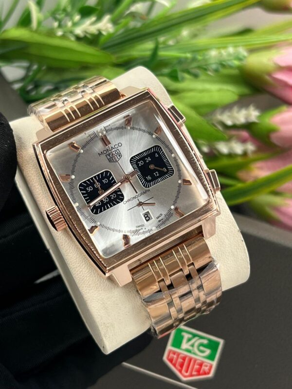 Tag Hueer Monaco Luxury Men's Watch Gold chain