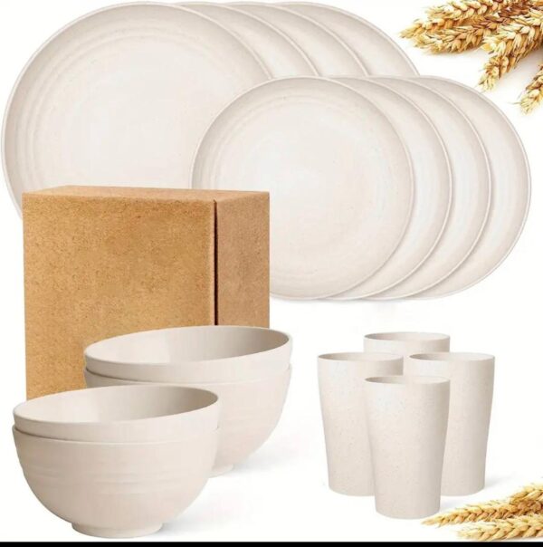 16 pcs eco-friendly dinnerware