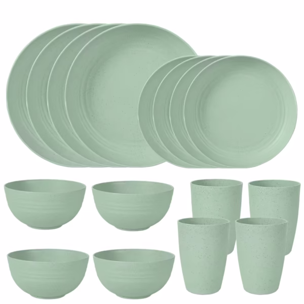 16 pcs eco-friendly dinnerware