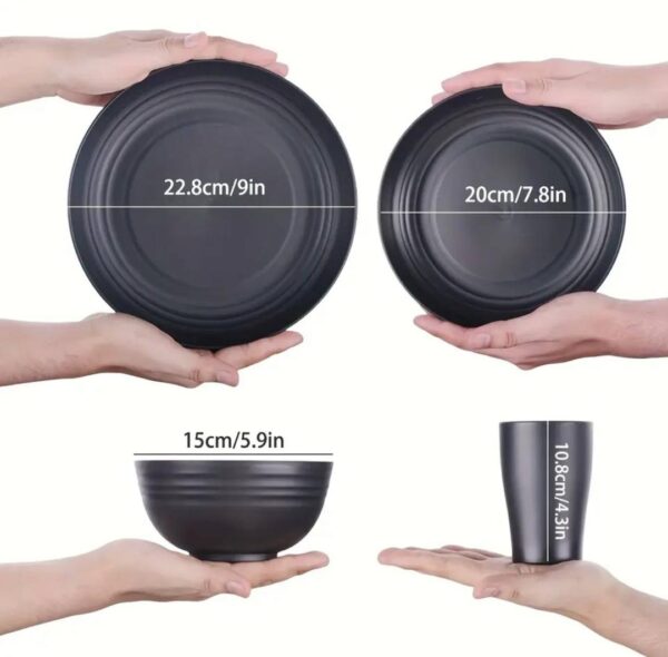 16 pcs eco-friendly dinnerware