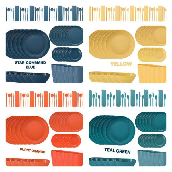 36pcs eco-friendly plates
