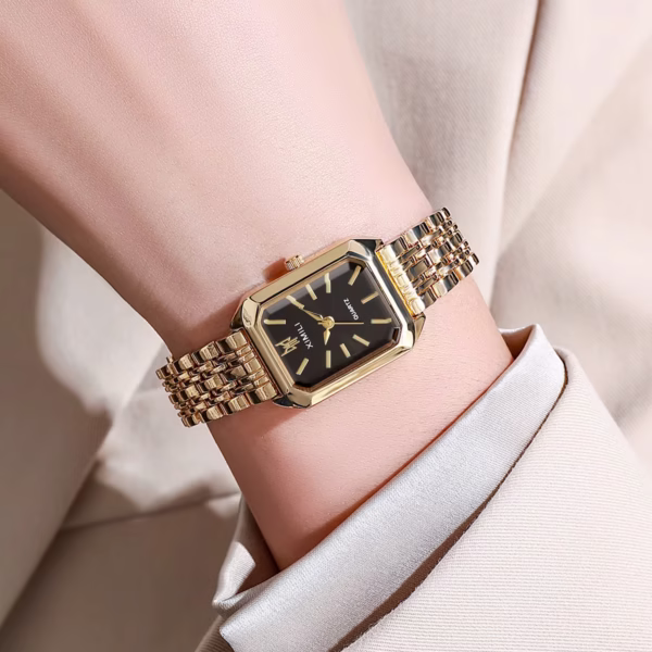 Ximili Rectangular Standout Luxury Alloy Lady's Watch black face