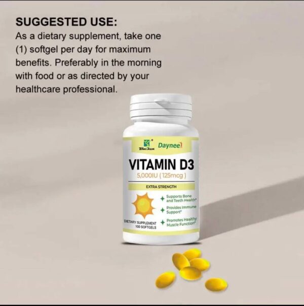 Daynee Vitamin D3 125mcg capsules usage