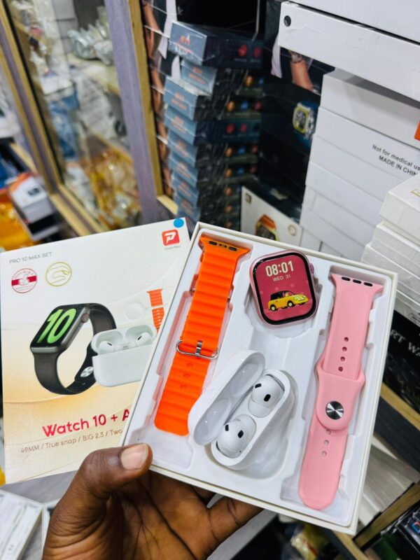 Pro 10 Max Smartwatch And Airpod Set orange 2