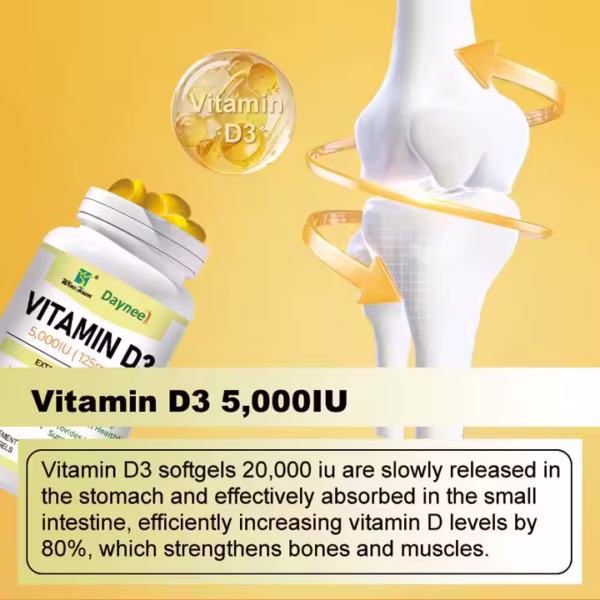 Daynee Vitamin D3 125mcg capsules bone health